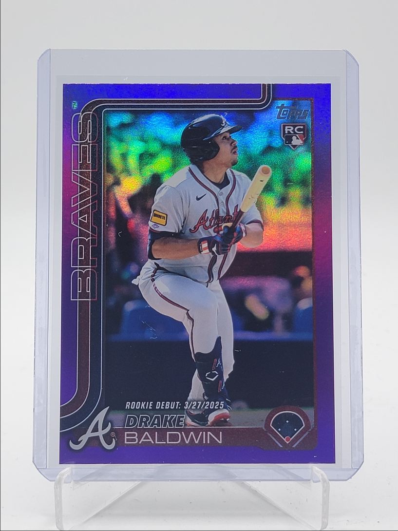 DRAKE BALDWIN 2025 TOPPS UPDATE SERIES ROOKIE DEBUT PURPLE FOIL RC /250 Q5369