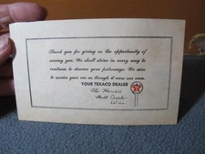 1947 Texaco Dealer Wisconsin Thank You for Business Post Card Posted