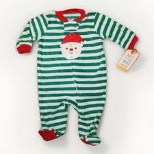 Carter's Christmas Pajamas NEW Footed 1-piece 3M Baby Santa Claus Sleep Play
