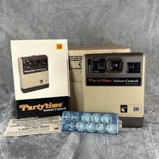 Kodak PartyTime Kodamatic Instant Camera With Box and Flash Not Tested