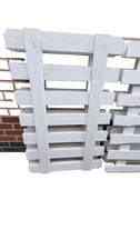 Rustic Wooden Picket Fence Handmade white. 80cm high X 120cm long. 10 available