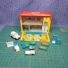 Vtg 1976 Fisher Price Play Family Children’s Hospital #931 Plus Accessories