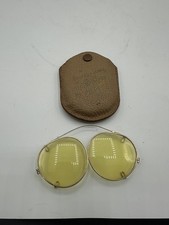 Vintage Ray Ban Bausch  Lomb B L Yellow Lens Round Clip on w/Case