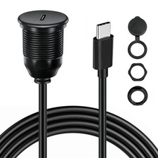 Single Port USB C 2.0 Male To Female Extension Flush Mount Cable Dash 3.3FT
