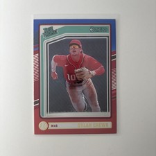 2024 DONRUSS DYLAN CREWS OF NATIONALS RATED PROSPECT #136 RED WHITE & BLUE SP