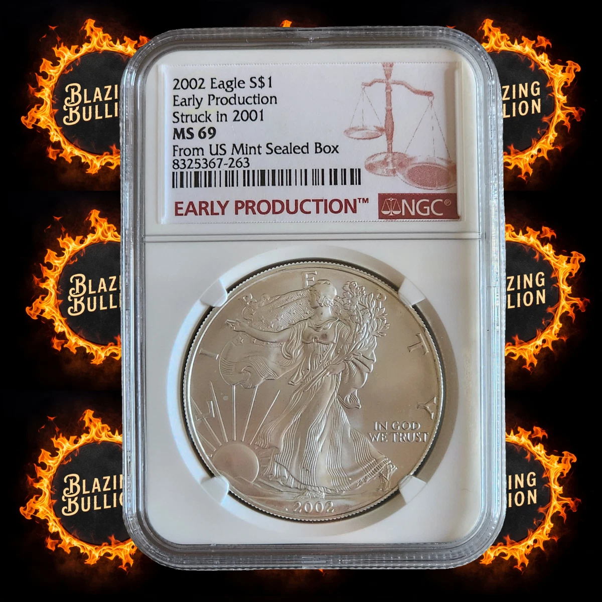 シルバーアメリカンイーグル 2002年 2002 EAGLE S MS | Coin Explorer