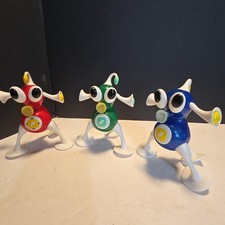 Trendmasters Astronaut Figures Lot 3 Red Green Blue Plastic Toy Aliens Space