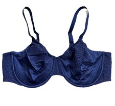 Wacoal 855303 Back Appeal Unlined Underwire Full Coverage Bra Size 38D Navy