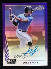 2021 Leaf Metal Draft 1990 Purple Rainbow 13/25 Jose Salas #LA-JS1 Auto 0c3e