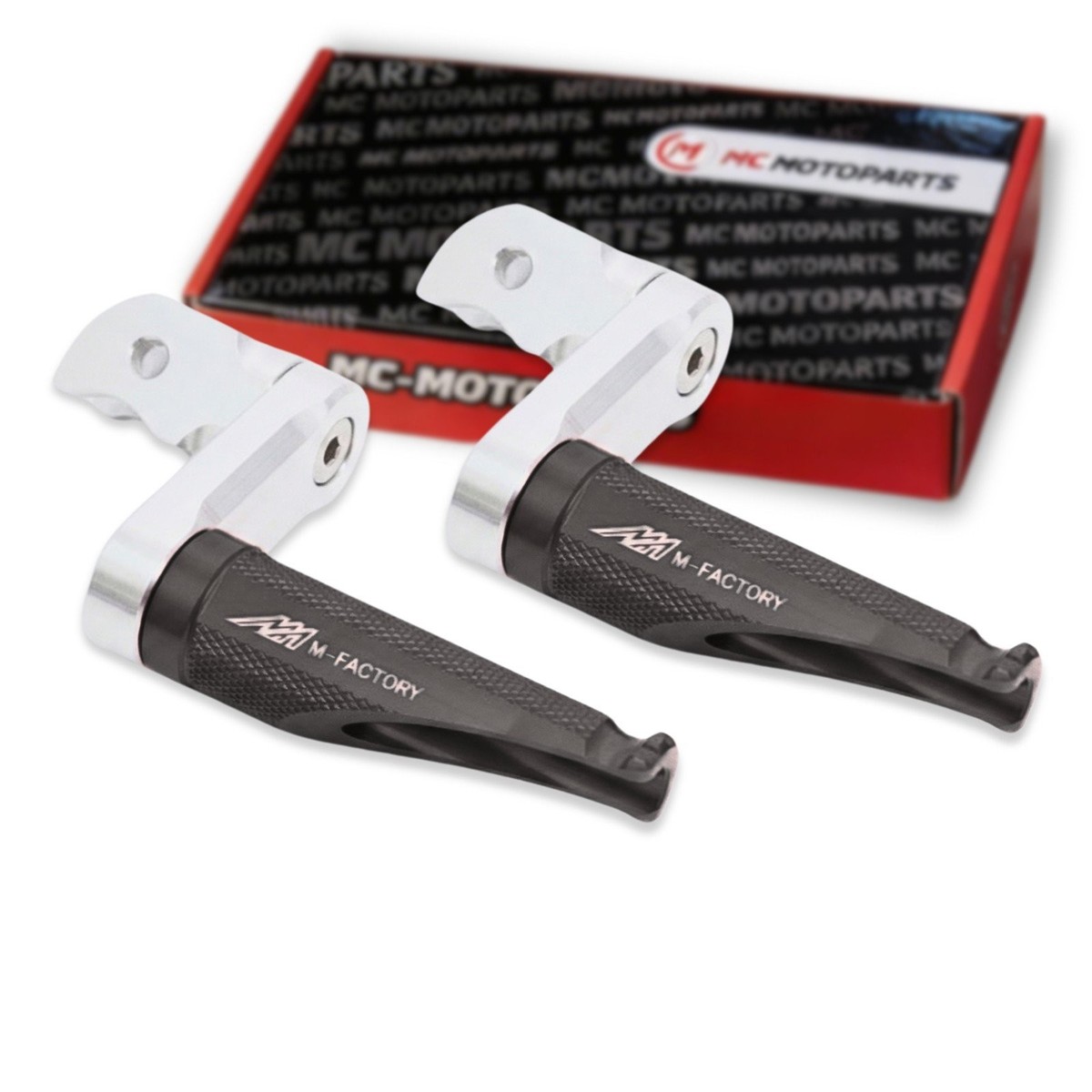 Black 40mm Extension Shinobi Rider Foot Pegs For Ducati