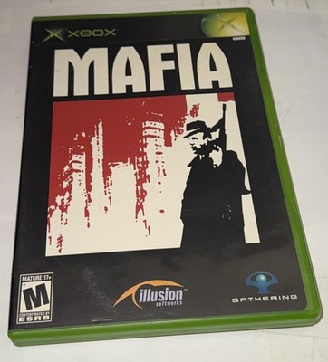Vintage Mafia Microsoft Xbox Video Game Case Disc Gathering M Rated NTSC Crime