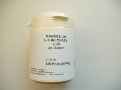 Magnesium L-Threoante 120 Kapseln, 500mg ,stearatfrei,  Magstein