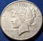 A 1926-S Peace Dollar 90% Silver $1 Dollar.  Nice High Grade