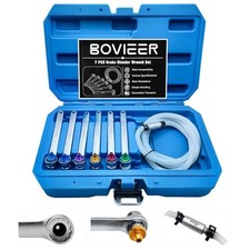 Brake Bleeder Wrench Set, Brake Fluid Clutch Bleeding Spanner Tool Kit, 7  12mm