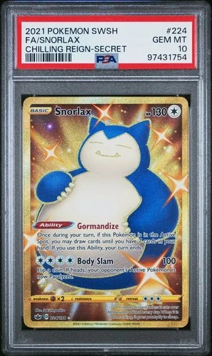 PSA 10 GEM-MT Snorlax Chilling Reign