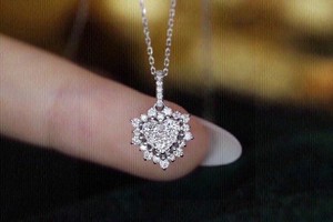 Authentic 1.20 Ct Round Cut Real Moissanite Women's Heart Pendant 14K White Gold Plated