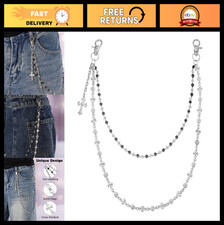 Y2K Vintage Style Chain Pants for Men  Women - Punk Wallet Chain, Goth Accessor