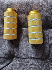 Vintage 2 gold and Silver Bike Pegs - Steel 4.25"