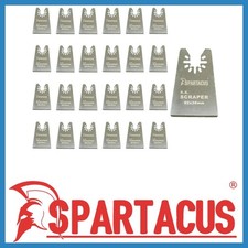 25 x Spartacus 52mm MultiTool Scraper Blades Makita Dewalt Bosch Erbauer Worx