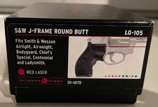 Crimson Trace LG105 Red Lasergrip S W J Frame Round Butt Revolver Polymer Grip