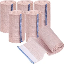 6 Pack 4 Inch Elastic Bandage Wrap Compression Wrap with Self Closure