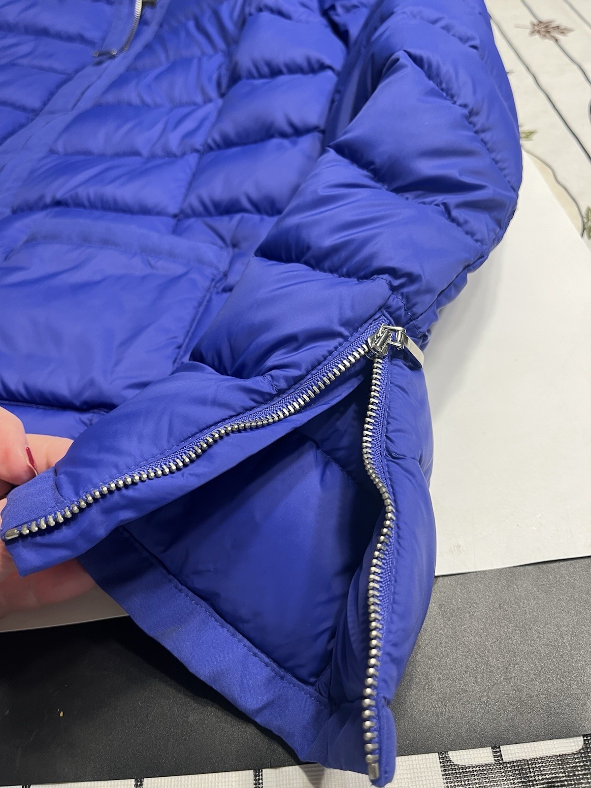 Talbots Down Puffer Jacket Coat Collarless 2 Fron… - image 11