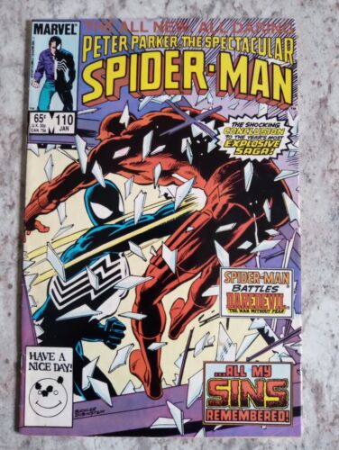 The Spectacular Spider-Man #110 1st Print Fine- Marvel Comics 1985 - Picture 1 of 22