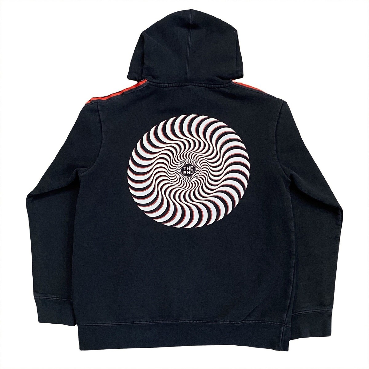 SPITFIRE フード付きスウェットシャツ 黒 Spitfire Wheels The End Spiral Skater Skateboarding Hoodie