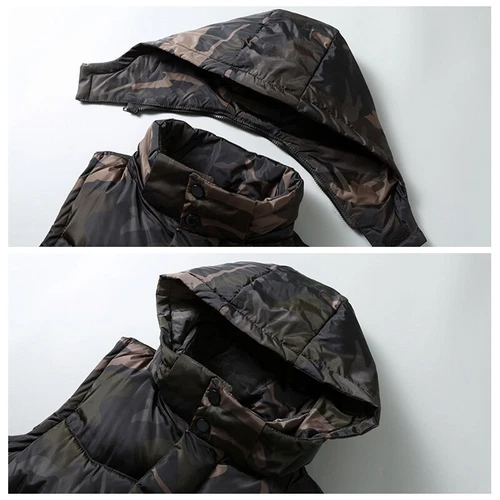 Herren Warm Wattierte Weste Gesteppt Camouflage Winterweste Ärmellose Jacke Top - Bild 11 von 18