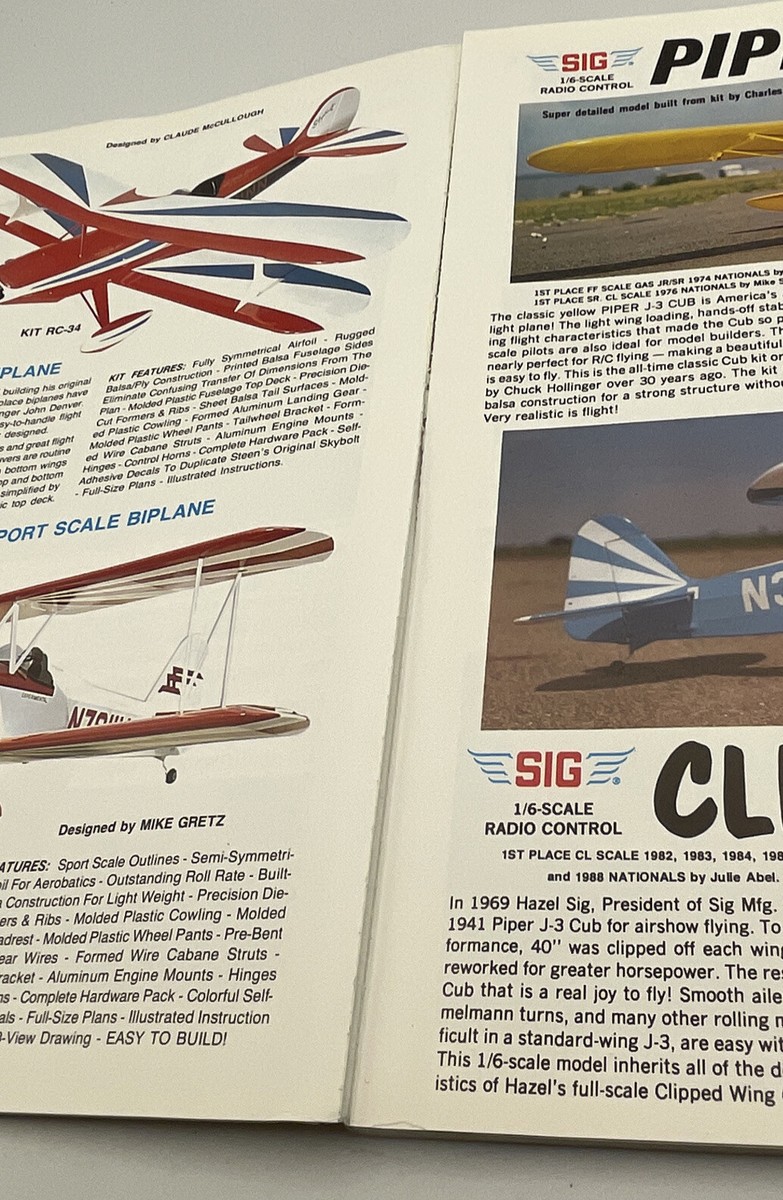 Sig 1994 Catalog #56 Model Airplanes RC Radio Control Line Free Flight |  eBay