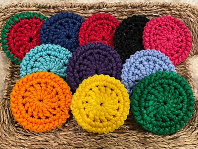 Crochet Nylon Double Sided Dish Scrubbies Pot Scrubbers