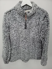 Original Weatherproof Vintage Gray Fuzzy Soft Comfortable Pullover Jacket Size M