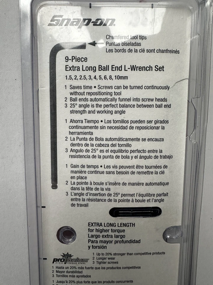 Snap-on Extra Long Metric Hex Wrench Set - Image 3 of 3