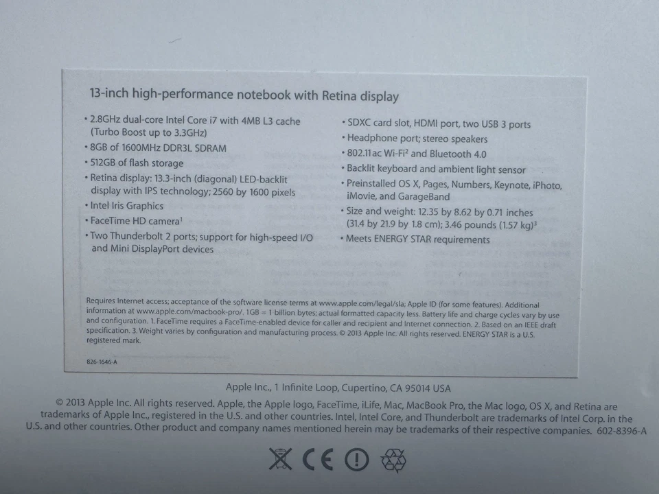 Apple MacBook Pro 13" 2013 · i7 · 8GB · 512GB, photo 2 of 5