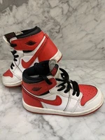 Nike Air Jordan’s 1 Retro High OG Heritage White Red Toddler Size 10C Pre-0wned