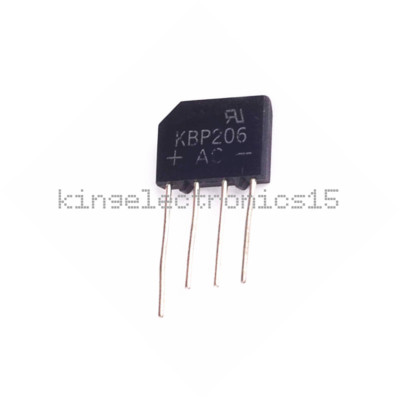 10PCS KBP206 Single Phase 2.0 AMPS Glass Passivated Bridge Rectifiers K9