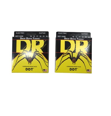 DR Guitar Strings Electric 2 Sets DDT 10-60 Drop Down Tuning