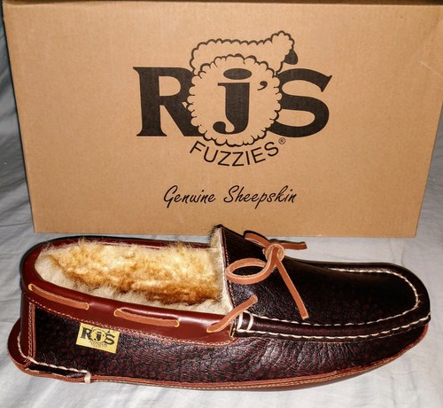 RJS Fuzzies Sheepskin Moccasin Shoes 