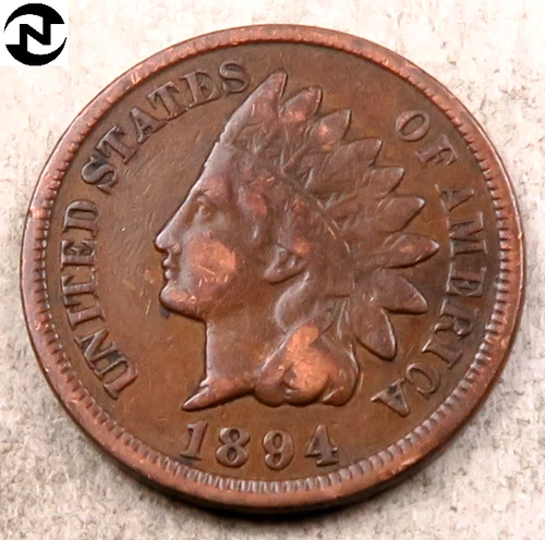 1894 Indian Head Penny Cent ~ Fine (F) ~ Better Date! (I143)