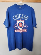 Vintage 1993 Single Stitch Chicago Cubs Tee Men's XL Delta Blue MLB USA Made