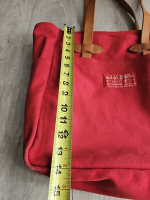 💥Filson Garment Nanamica Red Label Open Tote Bag RED Made in USA