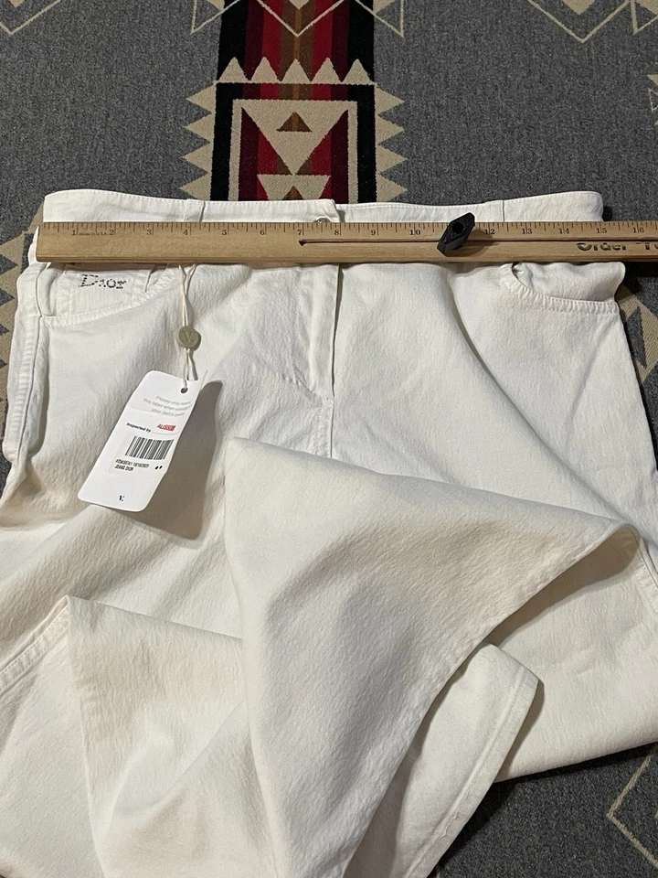 Christian Dior Jeans Womens 10 (30x28) White Cotton Blend Paris M12 - Image 3 of 4