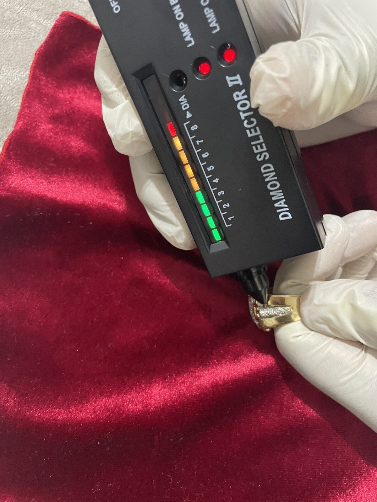 Men 14K solid gold real diamond ring Size 11 - image 23