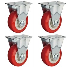 4 ruote Per carrello rotella a staffa misure 30 a 50mm Fissa trasporto ruote