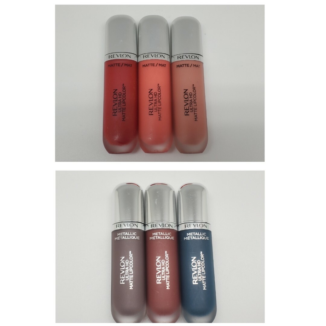 REVLON Ultra HD color labial mate/metálico 0,2 fl oz. ~Desnudos~Vino~Rosa~Gris~Azul~