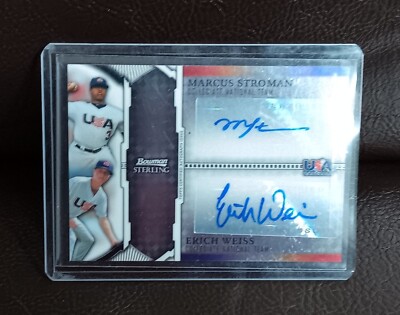 ERICH WEISS~MARCUS STROMAN~2011 DUAL BLUE AUTO ~SILVER REFRACTORS~062/299~Colleg