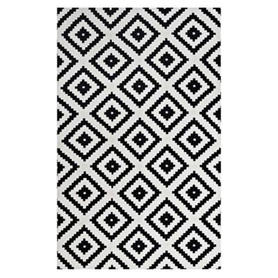 Modway Alika Trellis 8' x 10' Area Rug in Black and White