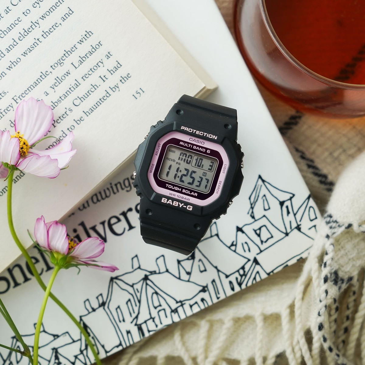 Casio Baby-G BGD-5650-1BJF Quartz Black,Gray,Pink Dial 37.9 mm