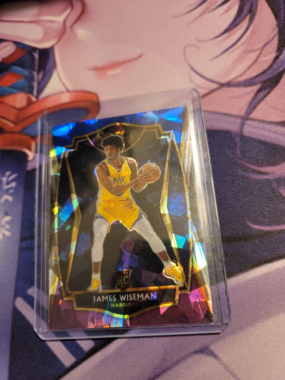 2020-21 Select Blue White Purple Cracked Ice Prizm James Wiseman Rookie #184 SP