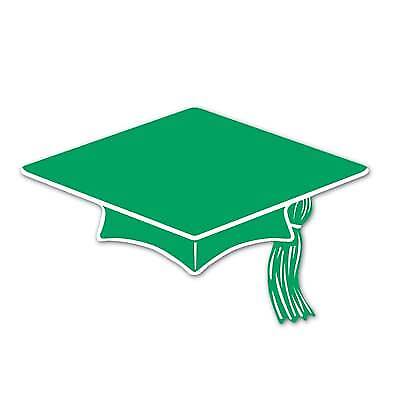 Mini Grad Cap Cutouts-Green | eBay